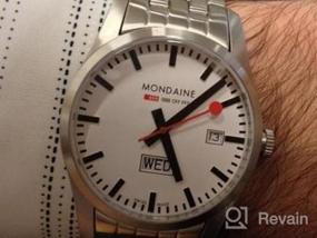 img 5 attached to Мужские часы Mondaine Retro Day And Date с браслетом из нержавеющей стали — модель A667.30340.16SBM
