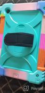 img 1 attached to Protect Your Samsung Galaxy Tab A8 10.5 With BMOUO'S Shockproof Turquoise Case - Includes Swivel Stand And Straps For Hands-Free Convenience! review by Timothy Weems