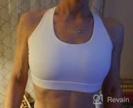 img 1 attached to YIANNA Women'S Medium Support Cross Back Padded Sports Bra For Workout Running Yoga review by Matt Louis