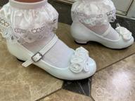 img 1 attached to DressForLess White PU Girls' Shoes with Pretty Rosettes for Flats review by Gent Dobson