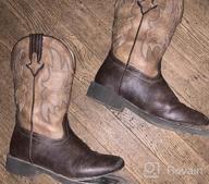 img 1 attached to Children Western Cowboy Boot Distressed Boys' Shoes review by James Chandran
