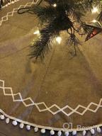 img 1 attached to 48 Inch Burlap Christmas Tree Skirt Decoration With Faux Fur Trim - AISENO Xmas Tree Skirt For Merry Christmas Party Home Decorations review by Joshua Gallegos