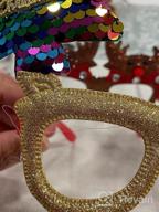 img 1 attached to 🎄 BOSONER 14Pack Christmas Glitter Party Glasses - Fun Novelty Eyewear for Festive Accessories, Decorations, and Holiday Favors review by Alex Tilden