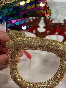 img 8 attached to 🎄 BOSONER 14Pack Christmas Glitter Party Glasses - Fun Novelty Eyewear for Festive Accessories, Decorations, and Holiday Favors