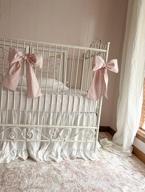 img 1 attached to 3-Tiered Peach Ruffled Crib Skirt For Baby Girl Nursery Bedding | Dust Ruffle review by Carl Mayes