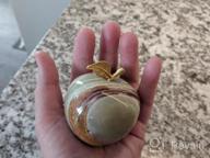 img 1 attached to Stylish Handmade Green Onyx Apple Paperweight - Perfect For Home And Office Decor review by Adrian Retana