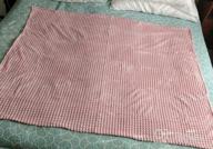 img 1 attached to Soft & Warm Flannel Blanket Throw With Grid Pattern For Home Decor - LOMAO Pink 51"X63 review by Stacy Hall