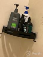 img 1 attached to Maximize Bathroom And Kitchen Storage With Hoomtaook Wall-Mounted Corner Caddy: 2-Tier Adhesive Triangle Shelves With No Drilling Required! review by Harwinder Duong