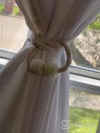 img 1 attached to Stylish And Functional: Kirecoo 2 Pack Magnetic Pearl Curtain Tiebacks For Elegant Draping review by Johnnie Trimble