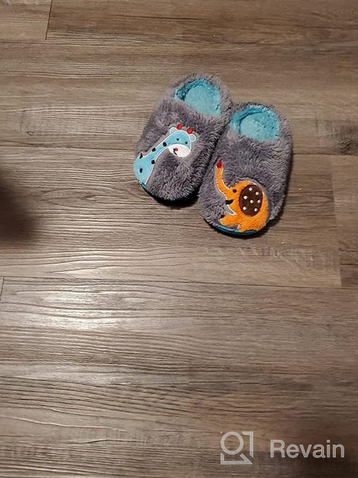 img 1 attached to 🐾 Mikitutu Toddler Winter Animal Slippers for Boys, Shoes and Slippers Combo review by Brad King