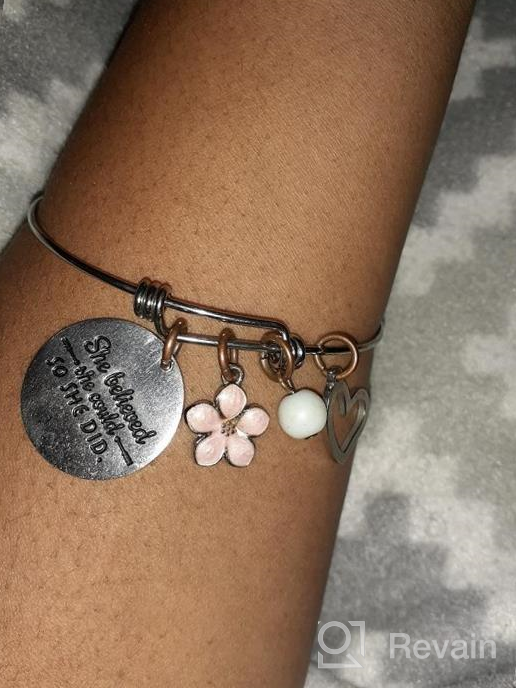 img 1 attached to 🌟 Maxforever Inspirational Quote Bracelet: Meaningful Jewelry Gift for Women and Girls - Perfect for Daughter, Niece, Sister, and Best Friends review by Lindsey Lewis