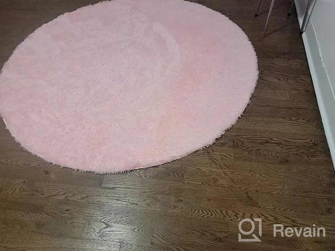 img 1 attached to 4X4 Soft White Round Area Rug: Modern Fluffy Circle Rug For Kids, Baby Room & Living Room - MIEMIE review by David Gill