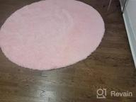 картинка 1 прикреплена к отзыву 4X4 Soft White Round Area Rug: Modern Fluffy Circle Rug For Kids, Baby Room & Living Room - MIEMIE от David Gill