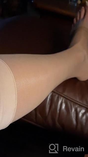 img 1 attached to Comfortable And Stylish NuVein Sheer Compression Stockings With 15-20 MmHg Support review by Mike Bray