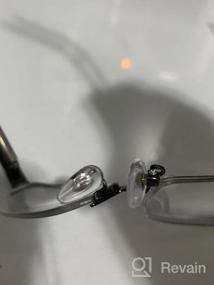 img 6 attached to Улучшенные силиконовые держатели для носа очков с металлическим сердечником - комплект антискользящих заменителей для очков, дизайн с винтовым креплением 15х8 мм (5 пар, серебристые)