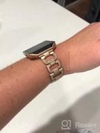 img 1 attached to Women'S Bayite Stainless Steel Bands With Frame And Rhinestone Bling, Compatible With Fitbit Blaze For Stylish Replacement Accessory Straps review by Shawn Welker