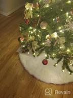 img 1 attached to 36 Inch White Plush Faux Fur Christmas Tree Skirt For Festive Decorations And Merry Christmas Parties review by Maurice Matlock