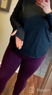 img 1 attached to Women'S Hiverlay V-Neck Workout Shirt With Thumbholes - Athletic Running Top And Loose Active Tee review by Sam Bauer