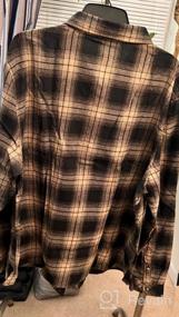 img 6 attached to Plus Size Plaid Flannel Shirt For Women: Casual Loose-Fit Long Sleeve Button-Down Blouse In Sizes L-5X By LALAGEN