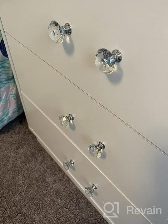 img 1 attached to Rose Gold 12 Pack Diamond Shaped Crystal Glass 30Mm Cabinet Knobs Pull Handles - YourGift Drawer Knobs review by Chris Hall