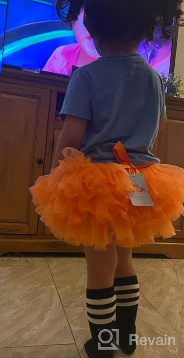 img 1 attached to Adorable Fluffy Tutu Skirt With Diaper Cover For Baby Girls By Slowera review by Julie Flores