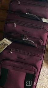 img 7 attached to Легкий набор чемоданов Merax Softside с вращающимися колесами - набор из 3 чемоданов Softshell синего цвета - включает 22-дюймовые, 26-дюймовые и 30-дюймовые чемоданы