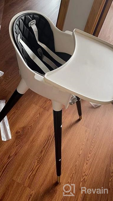 img 1 attached to 3-In-1 Wooden High Chair For Kids & Toddlers: Convertible Design, Removable Tray, Adjustable Legs & More! review by Martin Dosunmu