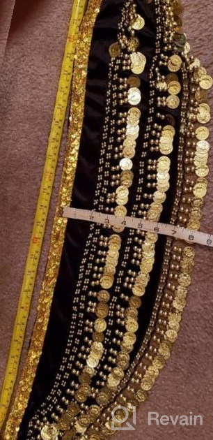 img 1 attached to Shimmer And Shake In Style: MUNAFIE Women'S Belly Dance Coin Belt Hip Scarf review by Dion Jeep