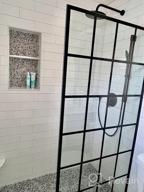 img 1 attached to Gabrylly Brushed Gold Wall Mounted Slide Bar Shower System With High Pressure 10" Rain Shower Head, 5-Setting Handheld Shower Set, And Valve Trim Diverter. review by Kimoni Parson
