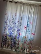 img 1 attached to Kotile Purple Floral Print Curtains - Grommet Top Room Darkening Thermal Insulated Living Room Drapes, 84 Inches Long (2 Panel Sets, 52 X84 Inch) review by Peter Montoya