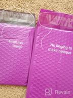 img 1 attached to 50-Pack Fuxury 4X8 Inch Bubble Mailers - Waterproof, Self-Seal Padded Envelopes For Business Packages, Jewelry & Makeup Supplies #000 Purple review by Jennifer Mulder