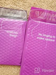 img 8 attached to 50-Pack Fuxury 4X8 Inch Bubble Mailers - водонепроницаемые, самозапечатывающиеся мягкие конверты для деловых пакетов, ювелирных изделий и косметических принадлежностей # 000 Purple