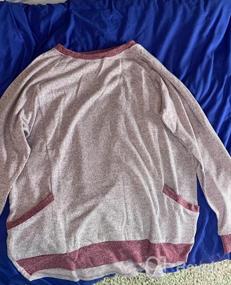 img 6 attached to Женская толстовка с цветными блоками и длинными рукавами, туника с карманами, свободная блузка, рубашка