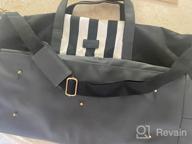 img 1 attached to Women'S Canvas Overnight Travel Duffle Bag With Trolley Sleeve - Black review by Eduardo Purewal