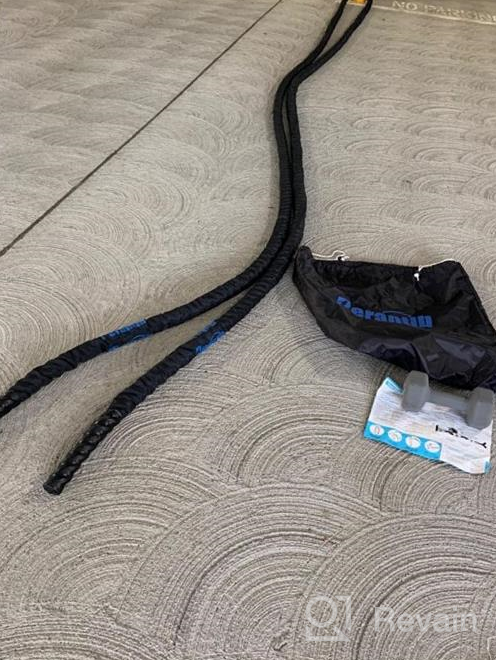 img 1 attached to Level Up Your Fitness Game With Perantlb Heavy Battle Rope - Durable Nylon Sleeve And Anchor Strap Kit Included review by Dave Albright