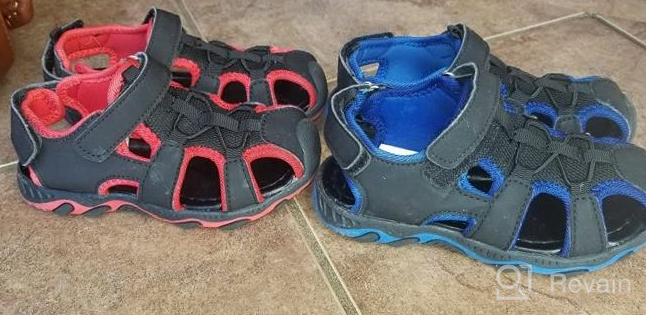 img 1 attached to Skysole Boy’s Athletic Fisherman Sandals: Closed-Toe Mesh, Adjustable Strap, Kid’s Shoes - Ultimate Comfort and Support! review by Chris Lacasse