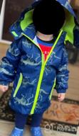 img 1 attached to Waterproof Boys Rain Jacket - Lightweight Zipper Hoodies W/ Dinosaurs Design For Kids Outerwear review by Carlos Damain