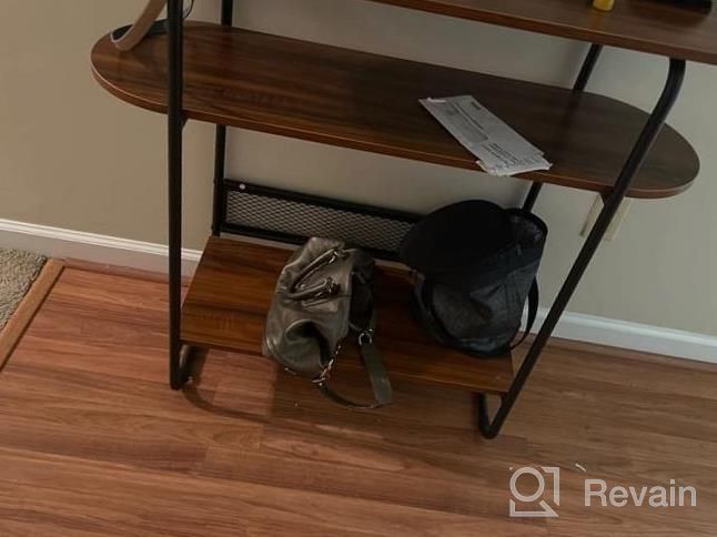 img 1 attached to Teraves 3-Tier Industrial Console Table With Storage Shelf For Living Room And Entryway review by Michael Starr