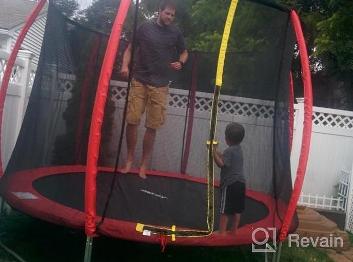 img 1 attached to Jump Into Fun With Merax Trampoline: 12FT & 14FT With Safety Enclosure, Basketball Hoop, Ladder, And Heavy Duty Materials For Kids And Adults review by Robert Morrison