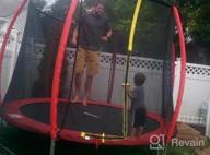 img 1 attached to Jump Into Fun With Merax Trampoline: 12FT & 14FT With Safety Enclosure, Basketball Hoop, Ladder, And Heavy Duty Materials For Kids And Adults review by Robert Morrison
