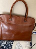 картинка 1 прикреплена к отзыву Винтажный кожаный портфель для женщин — деловая сумка для ноутбука 15,6 дюймов от CLUCI от Ruben Jamrock