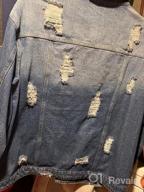img 1 attached to Get Western Chic With GRAPENT'S Oversized Distressed Denim Jacket For Women review by Tony Basler