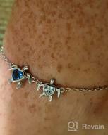 img 1 attached to Sterling Silver Mom and Baby Turtle Jewelry Set: Necklace, Stud Earrings, Anklet, and Cubic Zirconia Heart Pendant - Perfect Turtle-inspired Accessories for Women review by Adrian Hayes