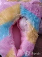 img 1 attached to Cute And Cozy: SeemeHappy'S Fuzzy Llama Bedroom Slippers For Women review by Kevin Carey