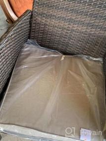 img 6 attached to Do4U 3 шт. Набор мебели для патио на открытом воздухе Плетеные кресла из ротанга PE со столом Сад Балкон у бассейна (коричневый)