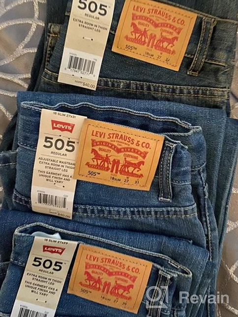 img 1 attached to Classic Levi's Boys' 505 👖 Regular Fit Jeans for Everyday Wear review by Niko Knight