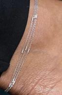 img 1 attached to Sterling Three Layer Adjustable Bracelet Anklets review by Erin Lee