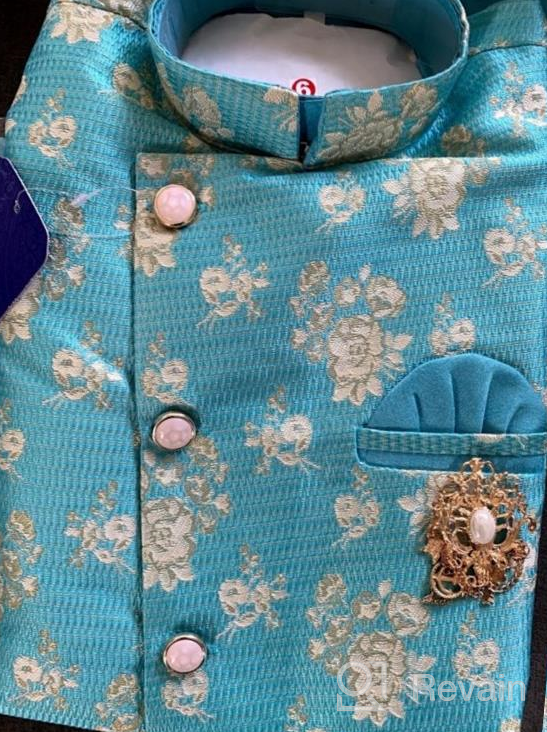 img 1 attached to 👔 AHHAAAA Ethnic Sherwani Kurta Pyjama: Stylish Boys' Clothing for Suits & Sport Coats review by Randy Washington