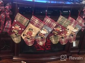 img 5 attached to Toyvian Christmas Stocking,Big Xmas Stockings Decoration,18.7" Santa Snowman Reindeer Stocking Christmas Decorations And Party Accessory Set Of 3