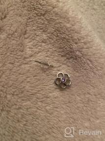 img 5 attached to Sterling Silver Stud Earrings With Delicate Crystal Rose Flowers For Women And Girls